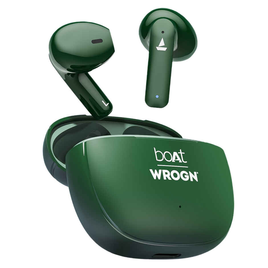 boAt Airdopes 118 TWS Earbuds W/ 50 Hrs Playback, Quad Mics Enx Tech & Beast Mode (Emerald Green)