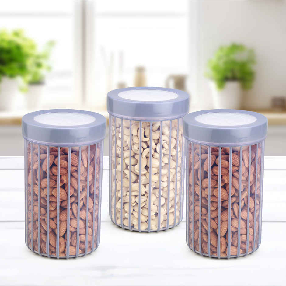 Joyo Better Home Linea Container 1500 ml (3 Pcs Set)- Grey