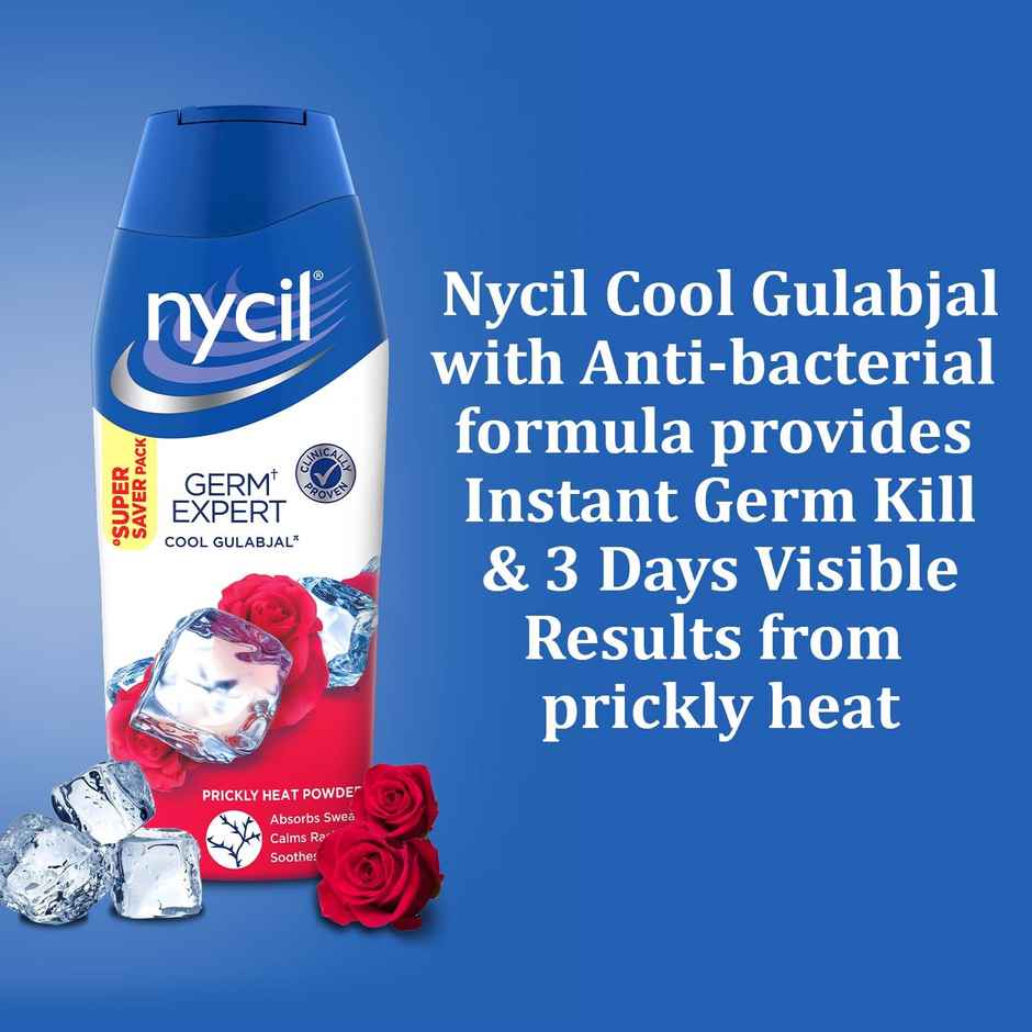 Nycil Germ Expert Cool Gulabjal Prickly Heat and Cooling Powder - 400 g