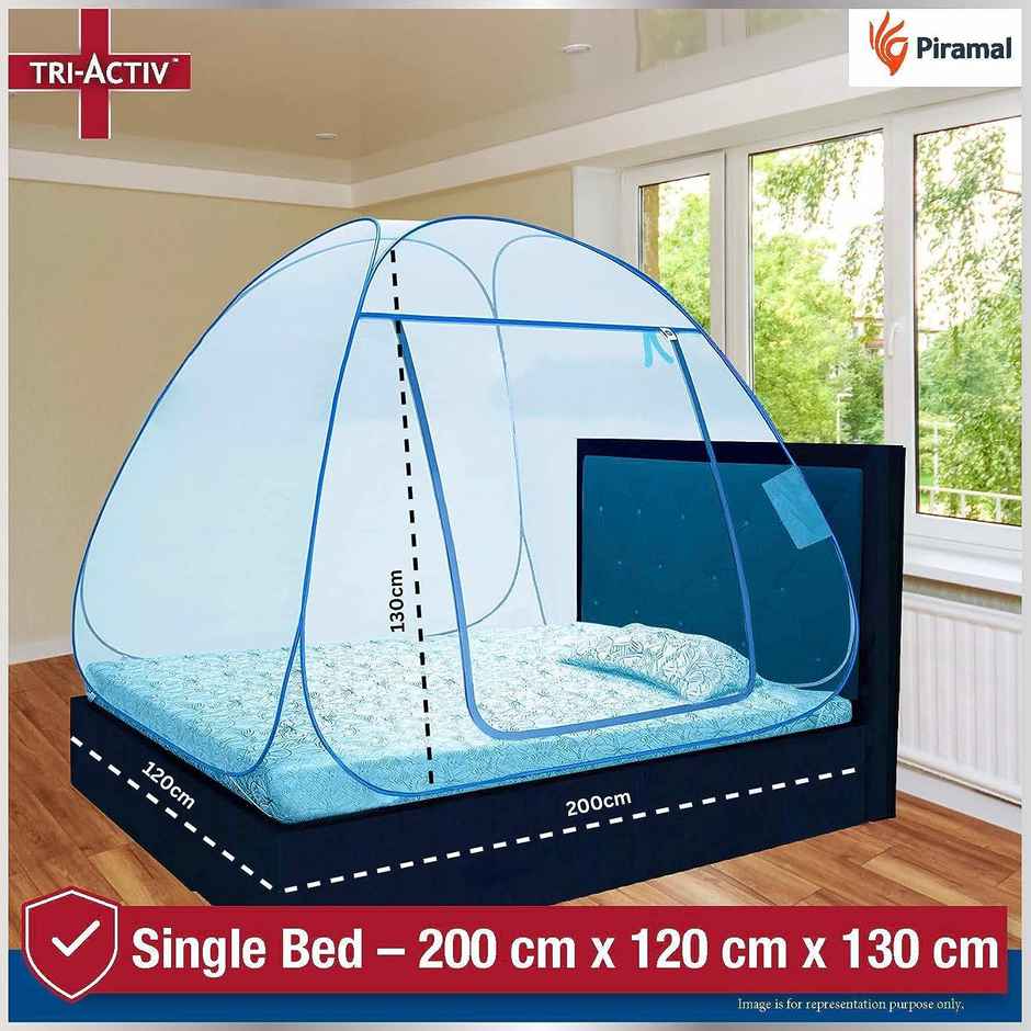 Tri-Activ Premium Machardani Mosquito Net For Single Bed