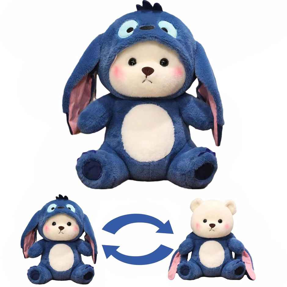 DearJoy Teddy Bear with a Hoodie Blue 30 cm