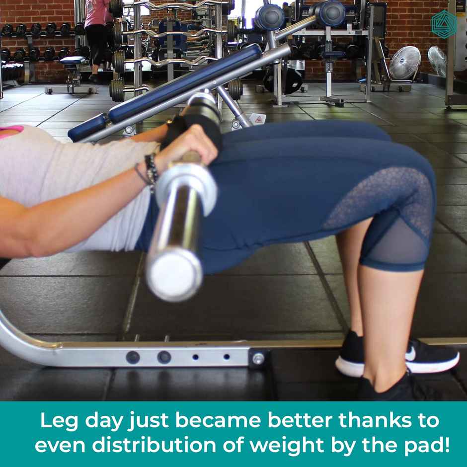 Boldfit Barbell Pad For Weight Lifting With Extra Cushion Squat Pad - Black