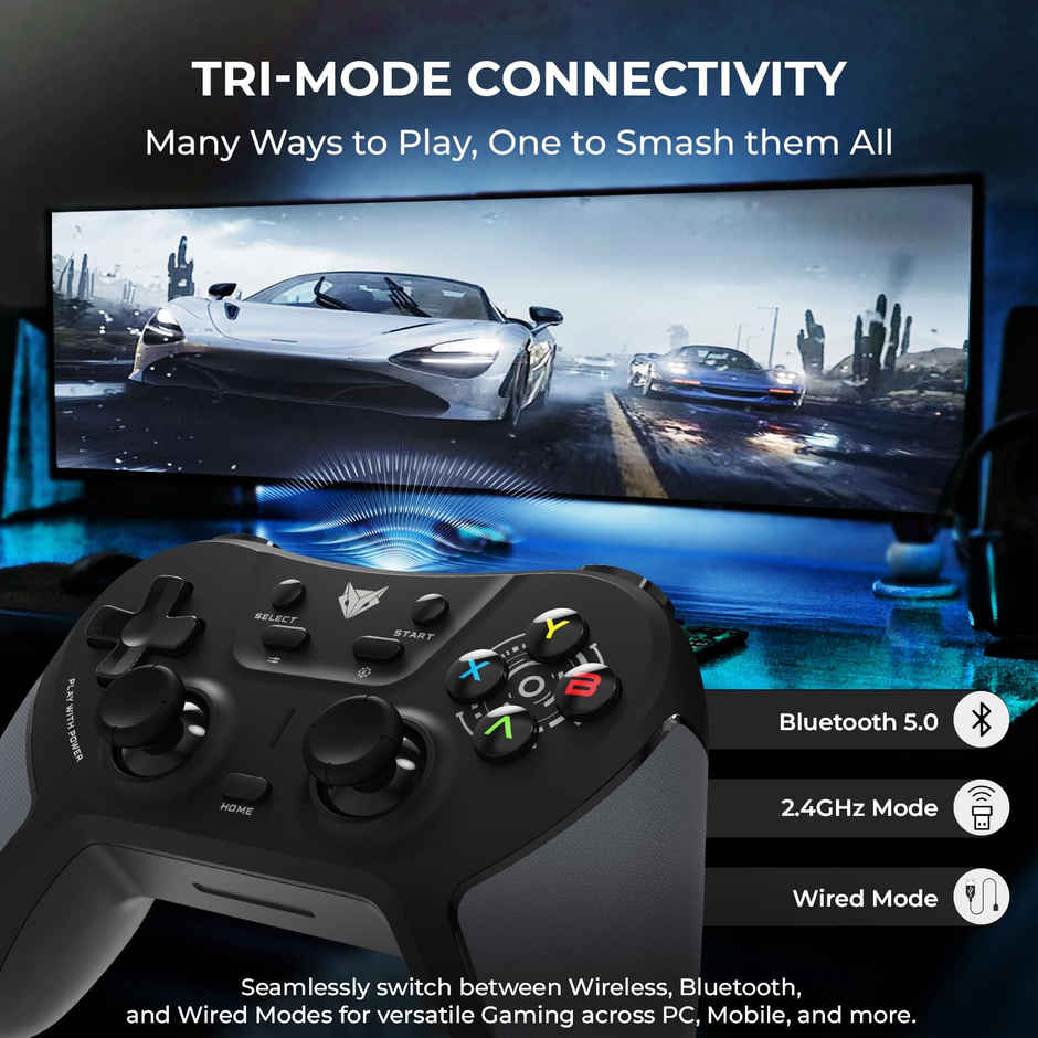 Evofox One S Wireless & Wired Gamepad For PC, Android, iOS With Dual Vibration | Turbo Mode