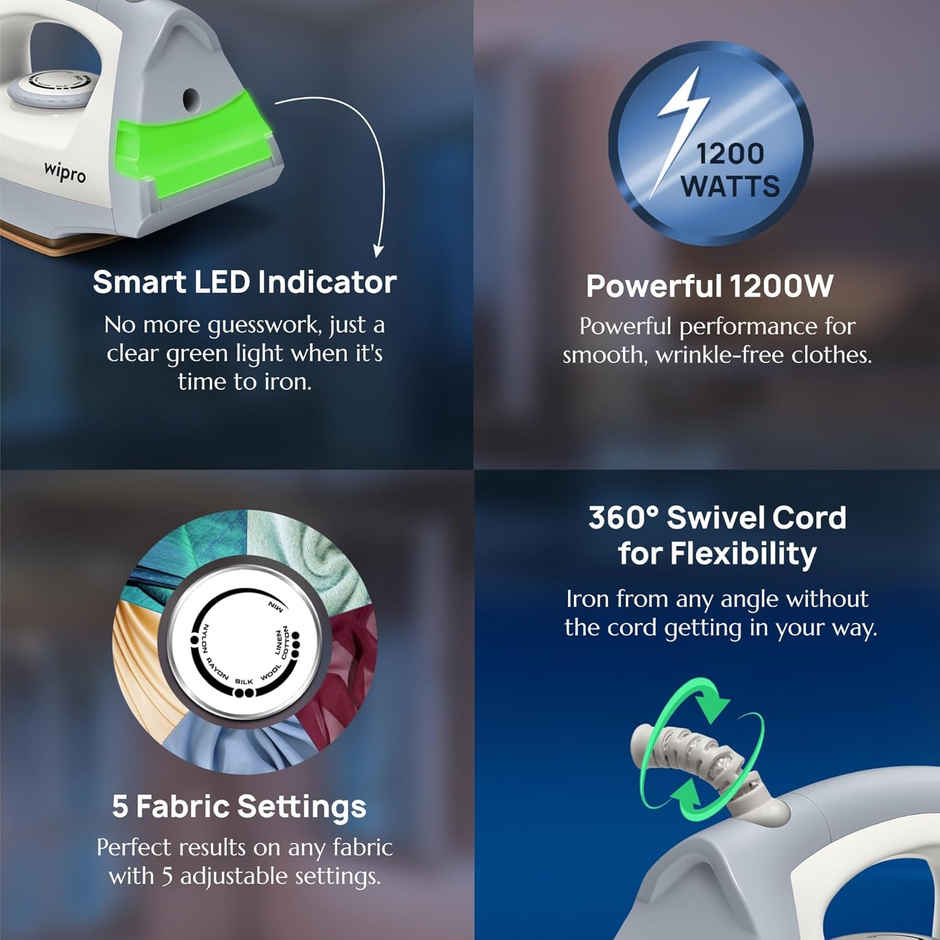 Wipro Elato GD207 Automatic Electric Dry Iron