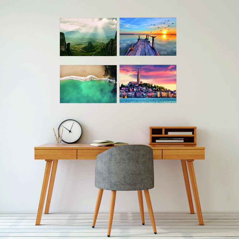 Paper Plane Design Travel Theme Wall Posters | Set of 10 | (12 Inch x 18 Inch) D2