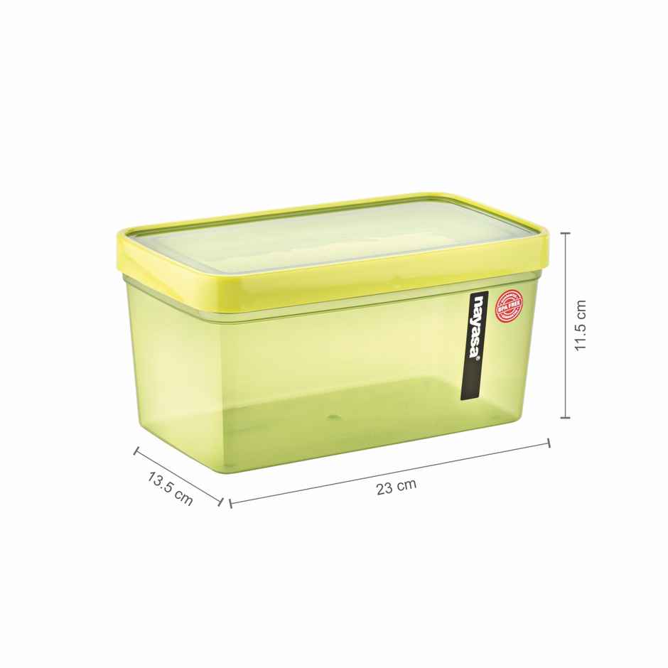 NAYASA Fusion Bread Box Small | Bpa Free & Food Grade | Microwave Safe Container | Green