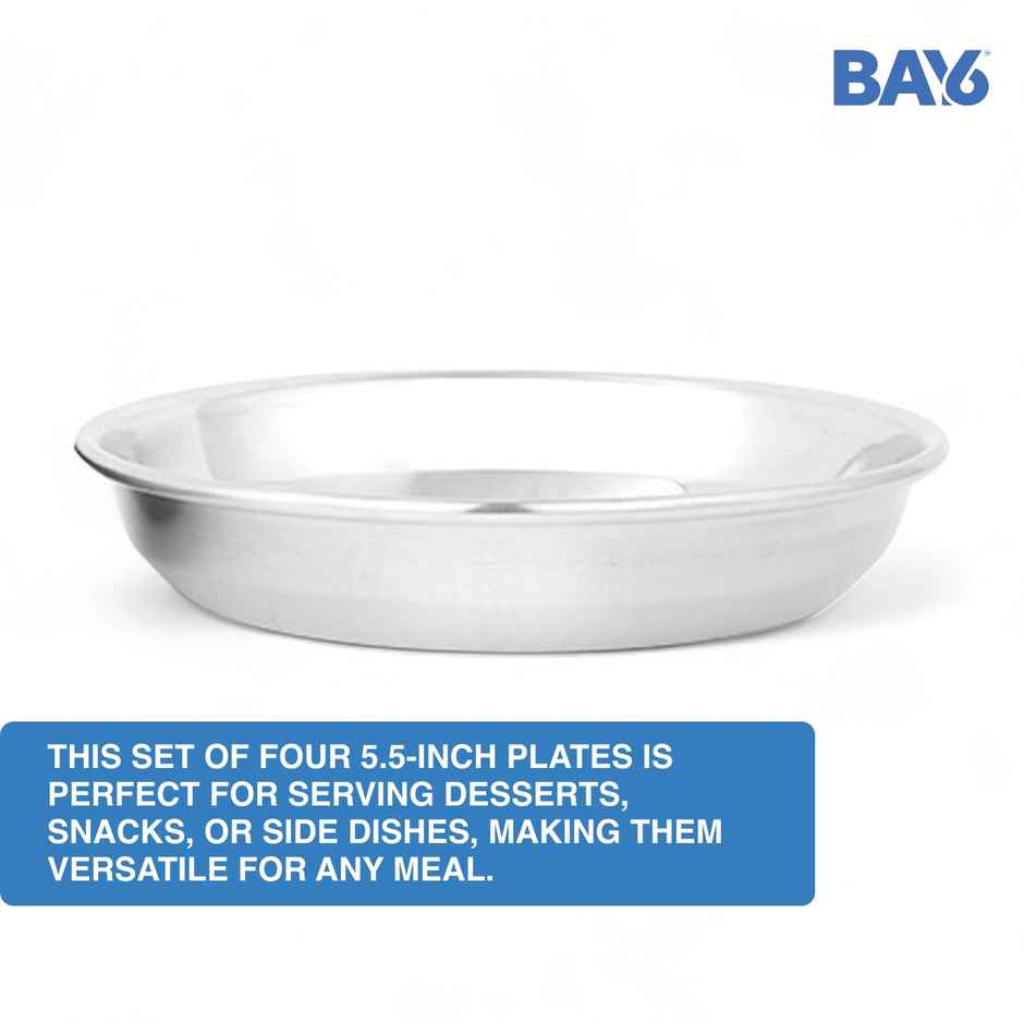 BAY6 Steel Side / Halwa Plate 5.5 Inch - (4pc)