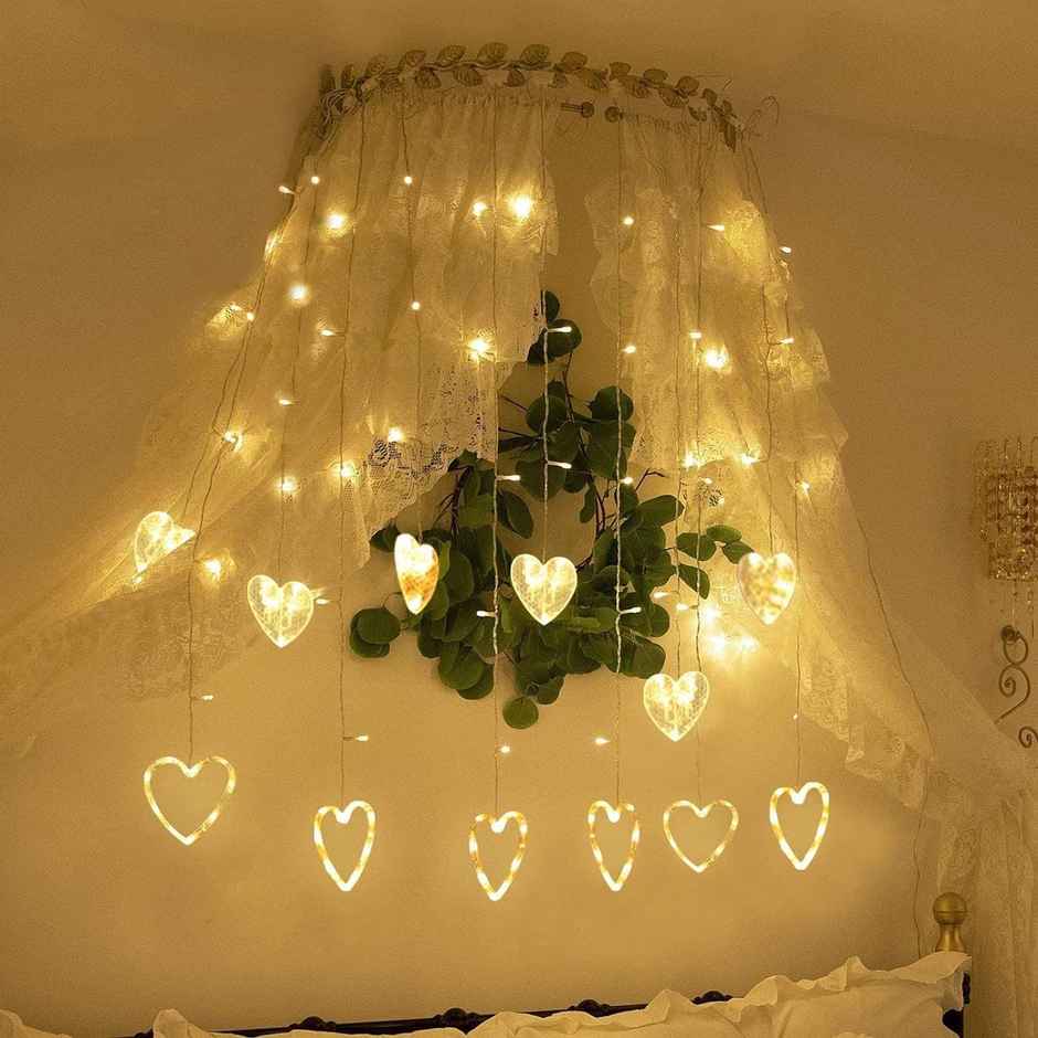 Heart Curtain String Light | Bright Storey