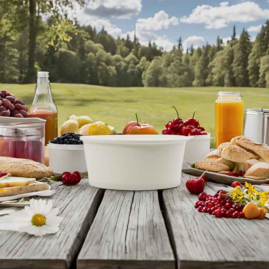 Round Disposable Container Box | Without Lid | 250 ml | Pack of 10 | Careswipe