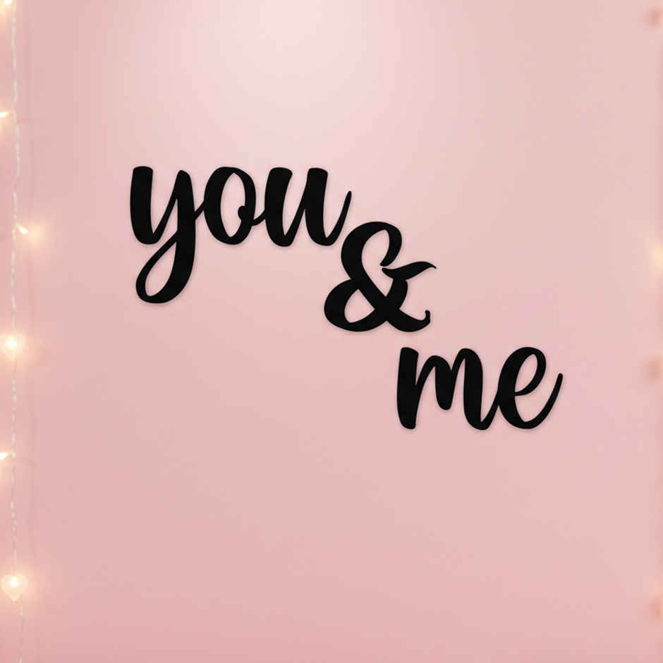 You & Me Wooden Wall Decor | Valentine Gift | EcraftIndia