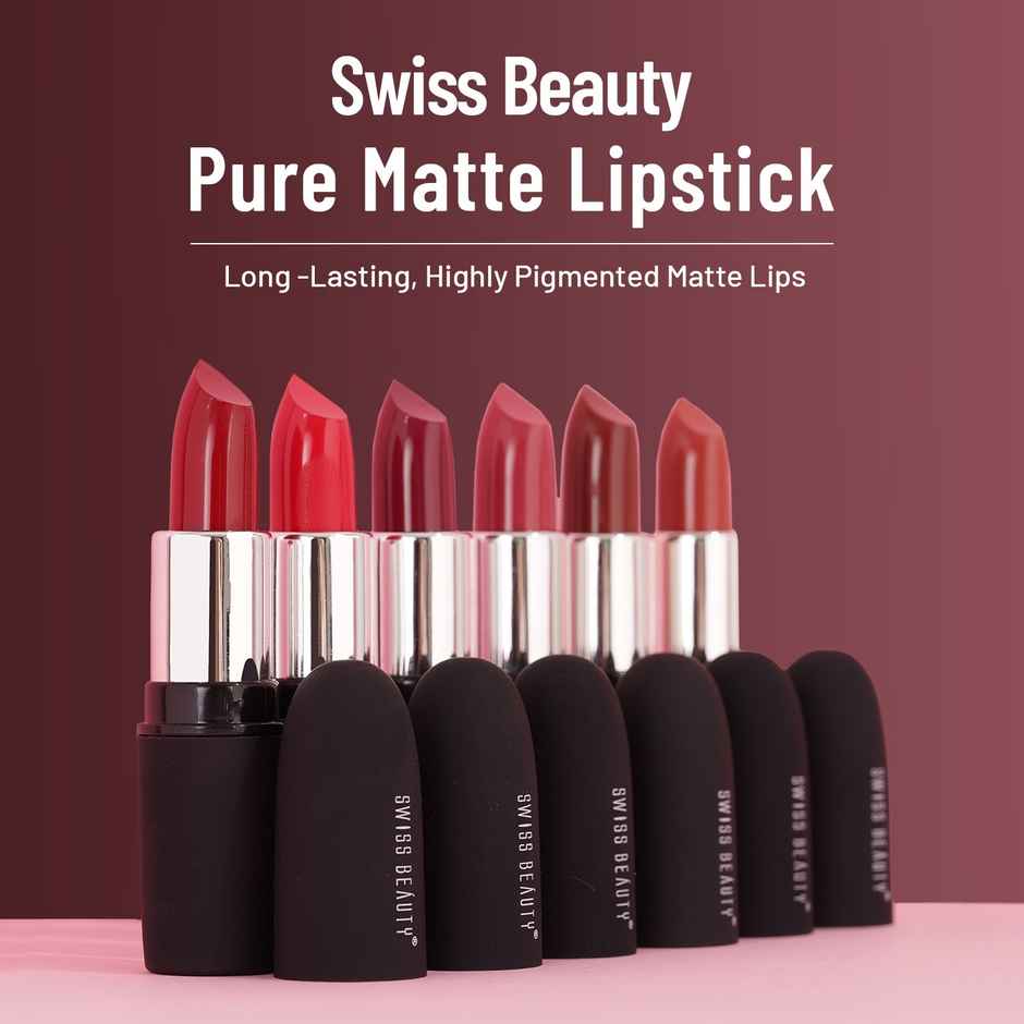 Swiss Beauty Pure Matte Lipstick | 216 Lust On