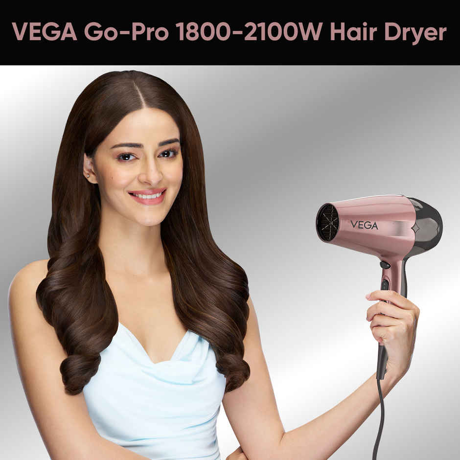 Vega Go Pro 2100W Professional Hair Dryer with 2 Speed & 3 Temperature Settings (VHDH-25)