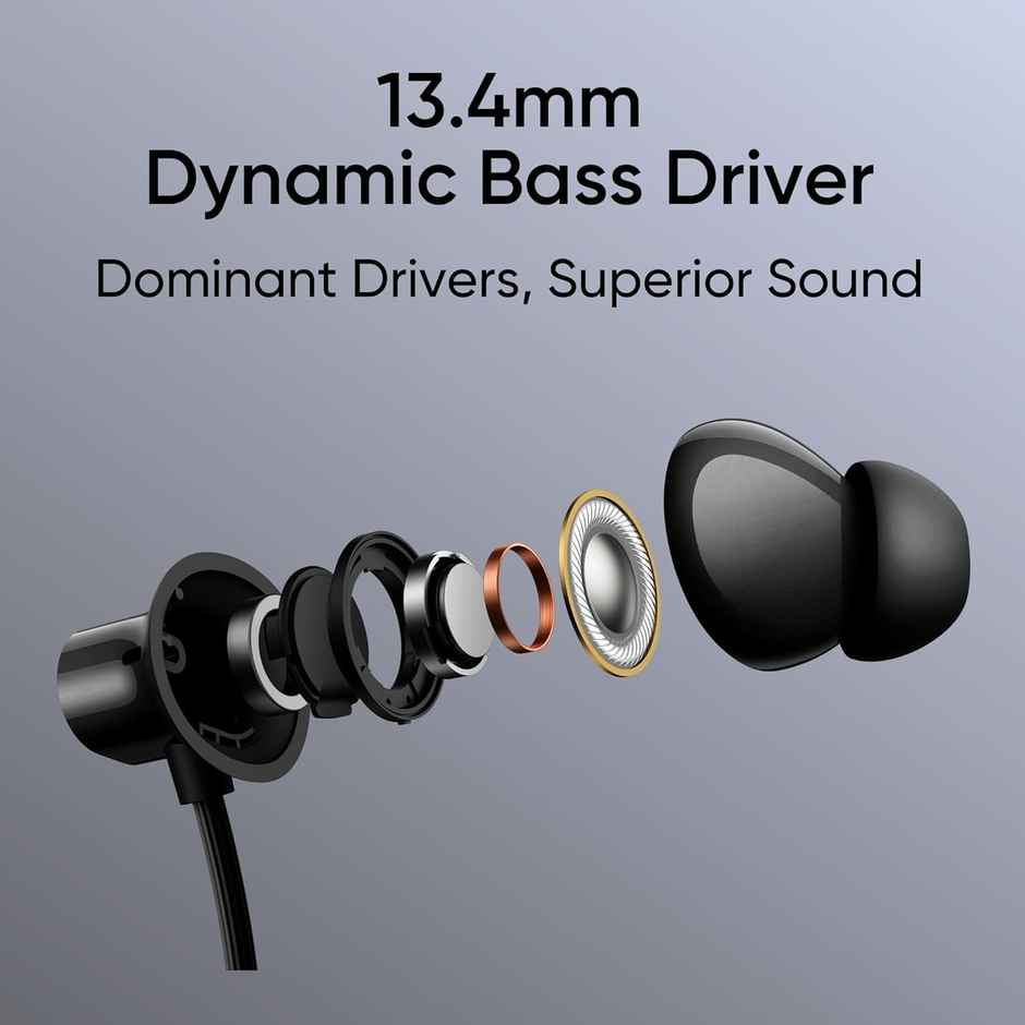 realme Buds Wireless 3 Neo in Ear Bluetooth Neckband with 13.4 Mm Dynamic Bass Boost Driver,Upto 32 Hours Playback,Fast Charge,Ai Enc,45Ms Low Latency,Ip55 Dust&Water Resistannt&Bluetooth V 5.4 - Black