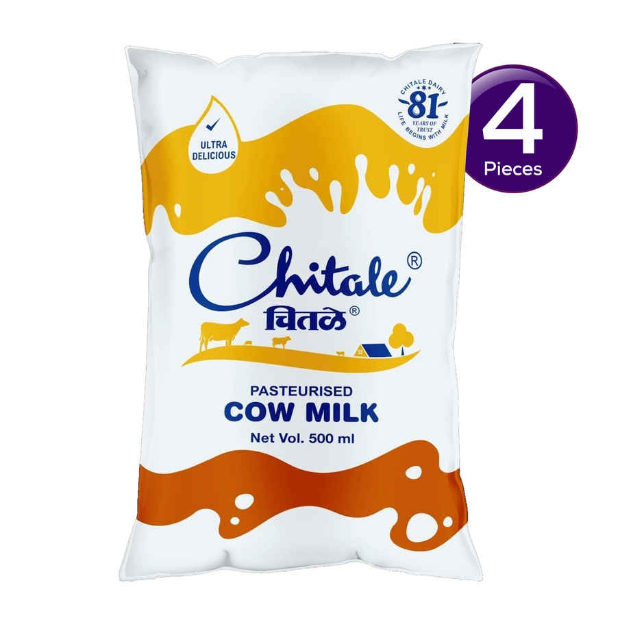 Chitale Pasteurised Toned Fresh Cow Milk (Pouch) Combo