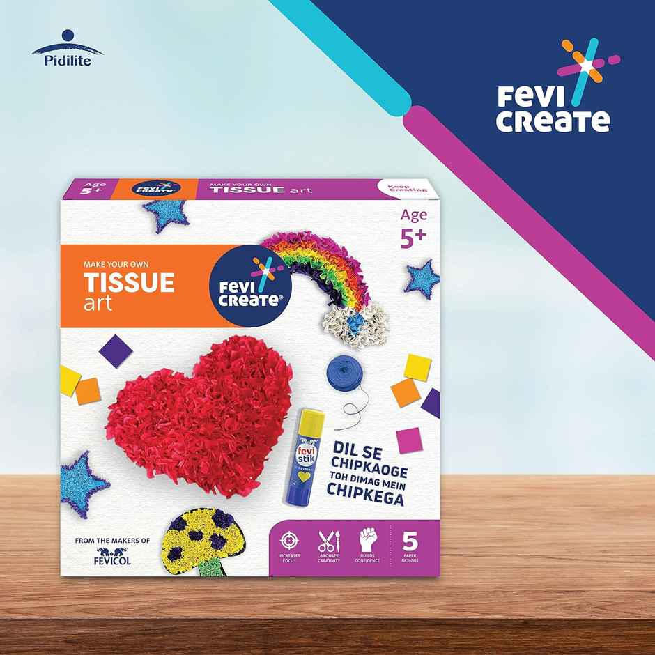 Fevicreate Tissue Art Kit 5 Exciting Templates Art & Craft Diy Kit