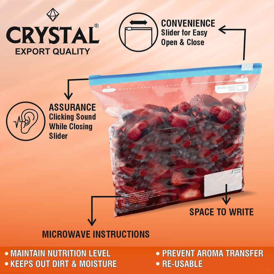 Crystal Small Slide Seal Bag