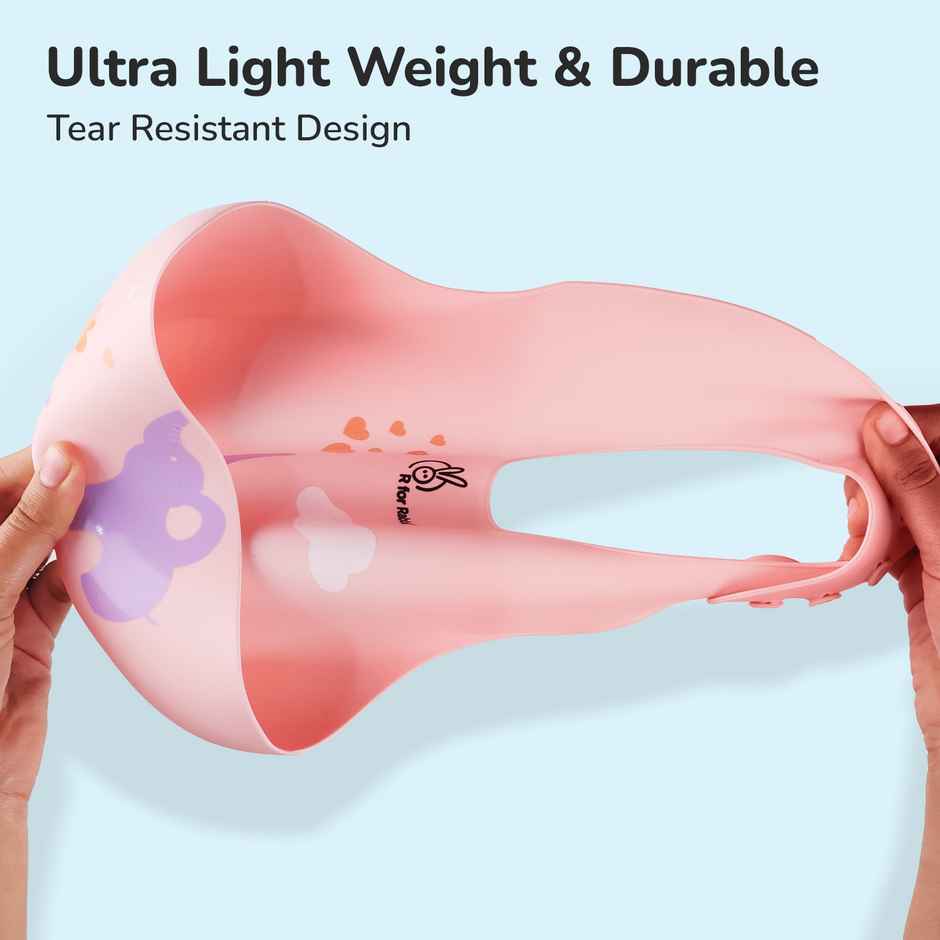 R for Rabbit Safari Silicone Bib (Peach)