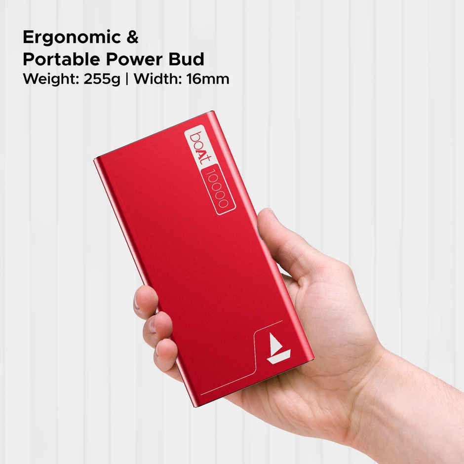 boAt 10000 mAh Power Bank w/ 22.5W Fast Charging & Smart IC Protection - PB300 (Martian Red)