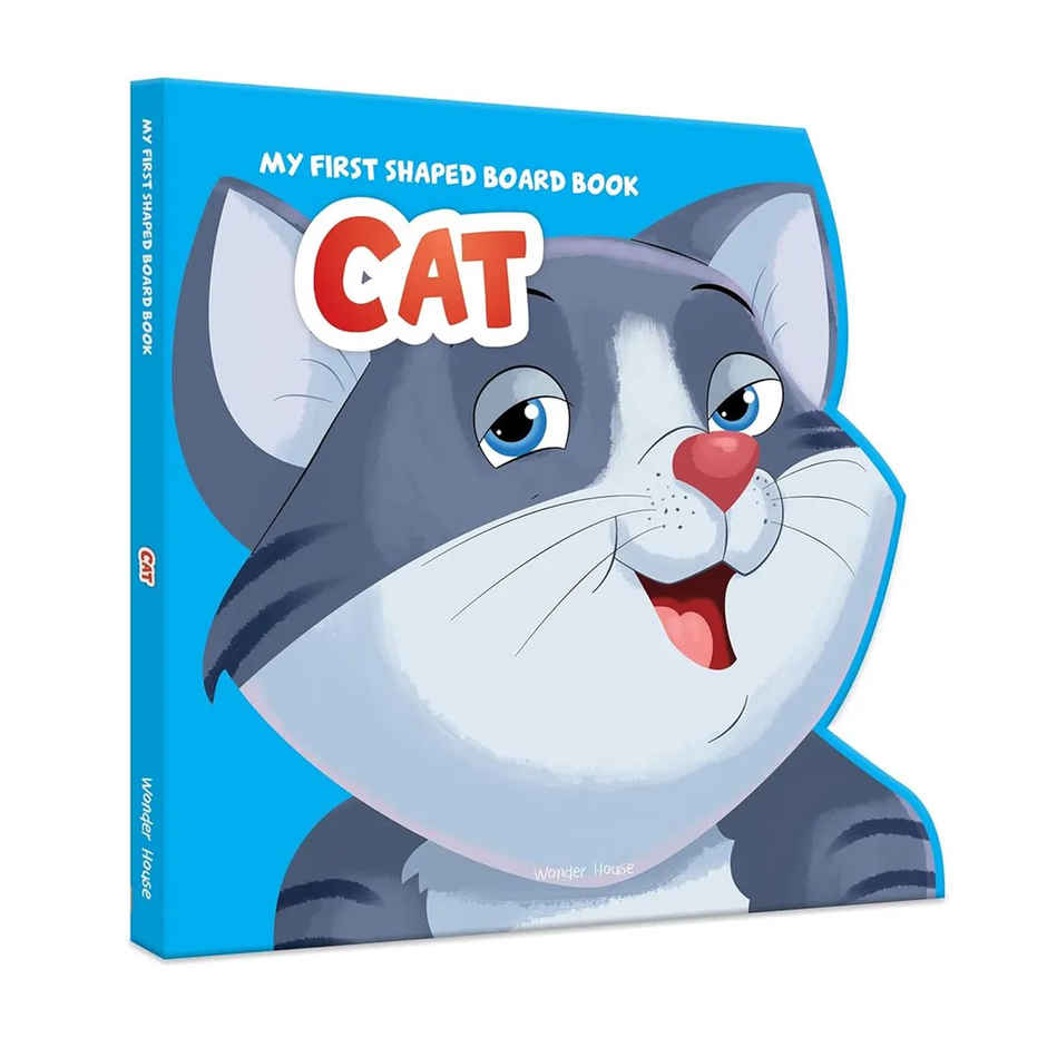 My First Shaped Board Book Illustrated Cat - Animal Picture Book For Kids Age 2+ Board Book
