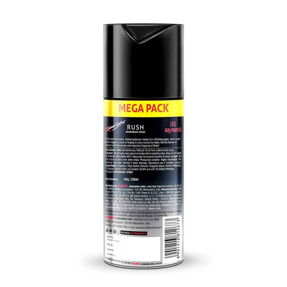 KamaSutra Rush Deo Longlasting Fragrance Spray for men