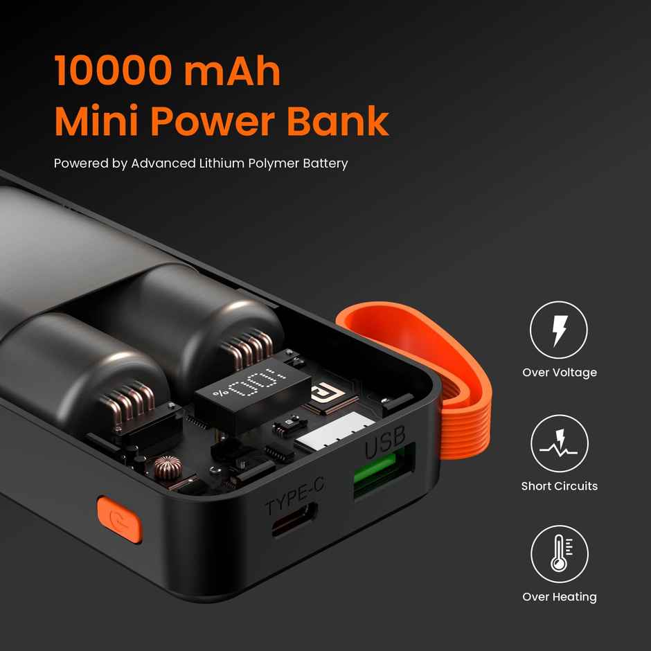Portronics Ampbox 10K 10000 mAh Power Bank With 22.5W Fast Charging(Black)