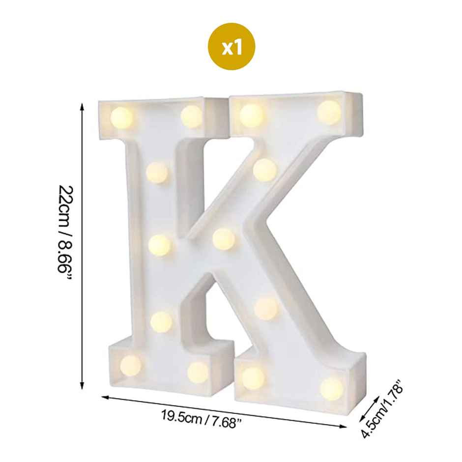 Polypropylene Marquee Light Led Alphabet K | Party Propz