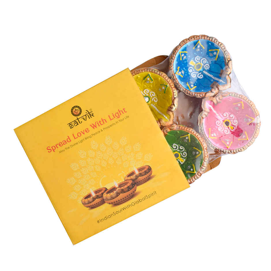 Designer Clay Diya | Pack of 6 | | Satvik