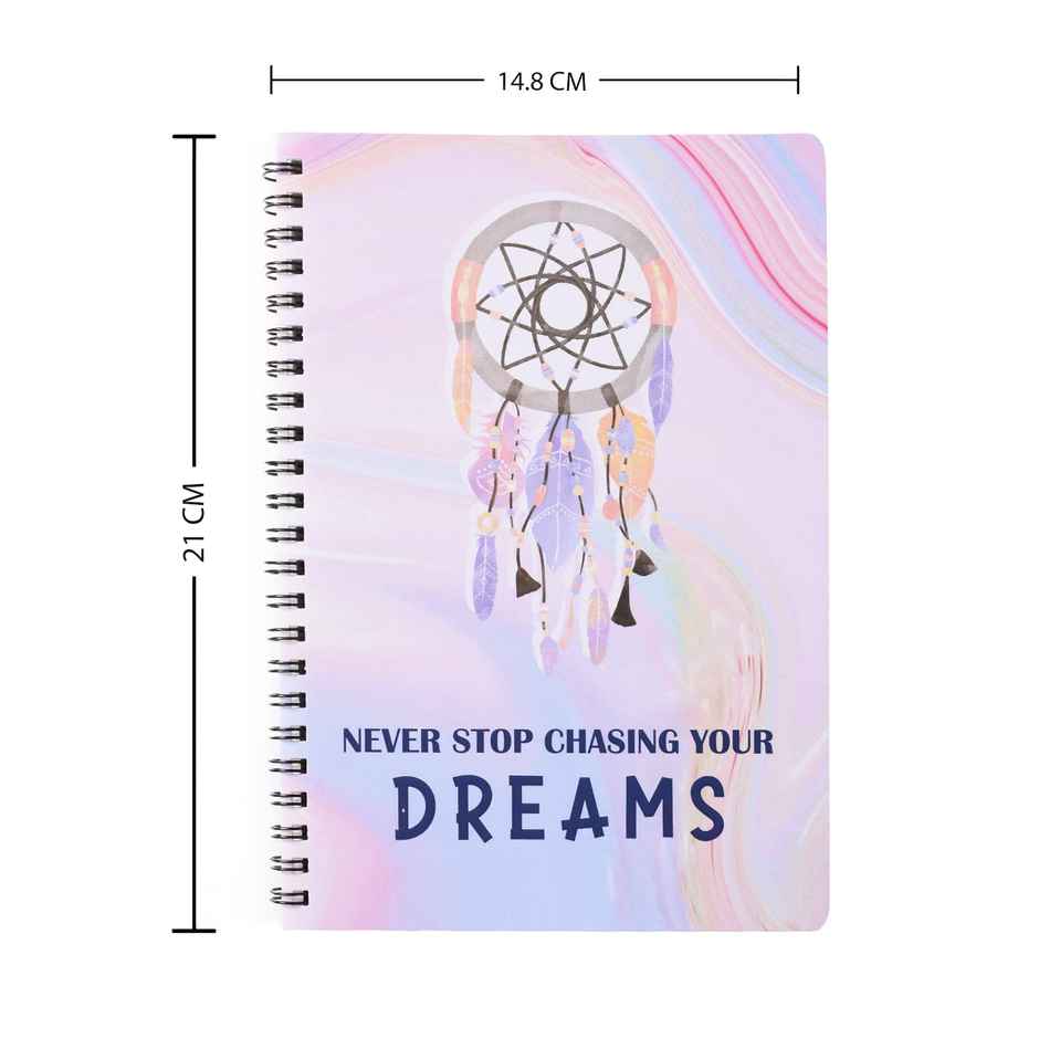 Papboo Dot Grid Spiral Wiro Notebook (120 Pages, 21 x 14 cm 90 Gsm - Dreams)