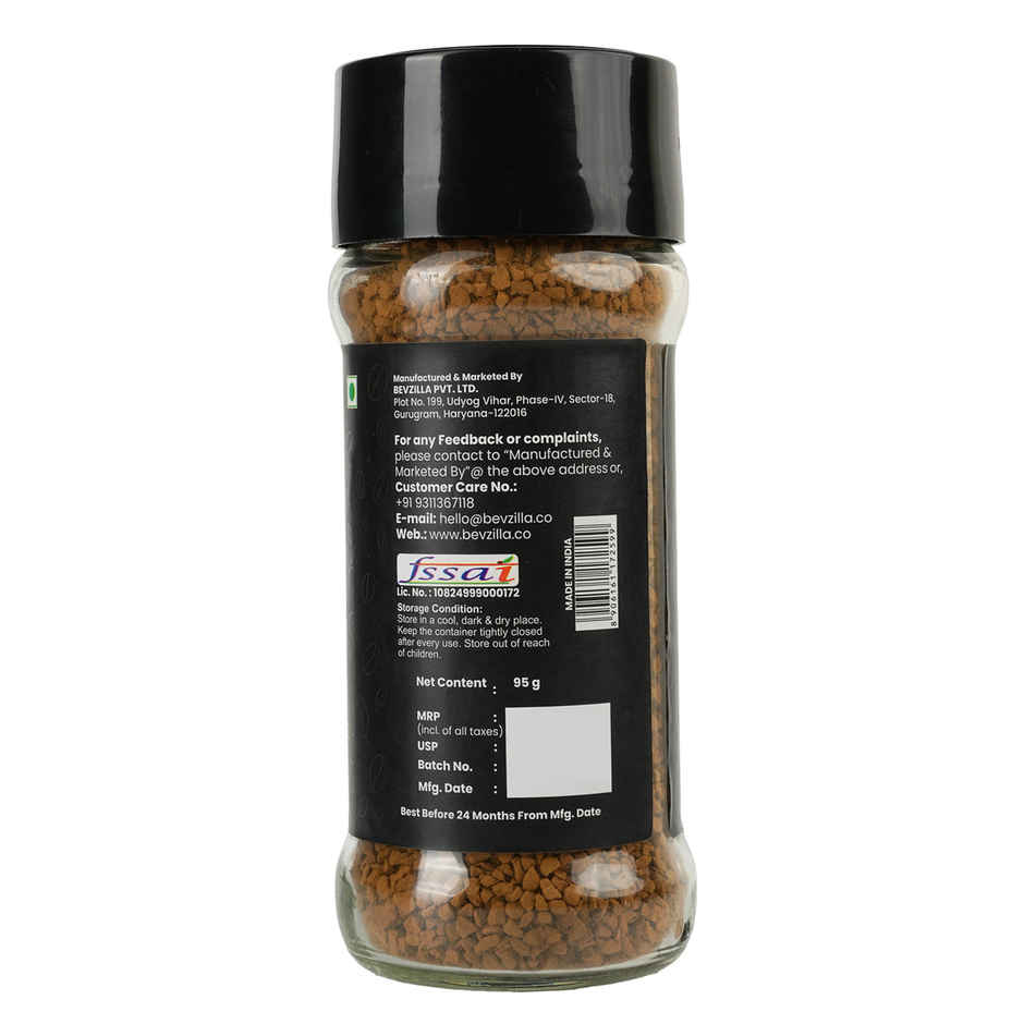 Bevzilla Gold Brew Freeze Dried Instant Smooth Rich Coffee Powder