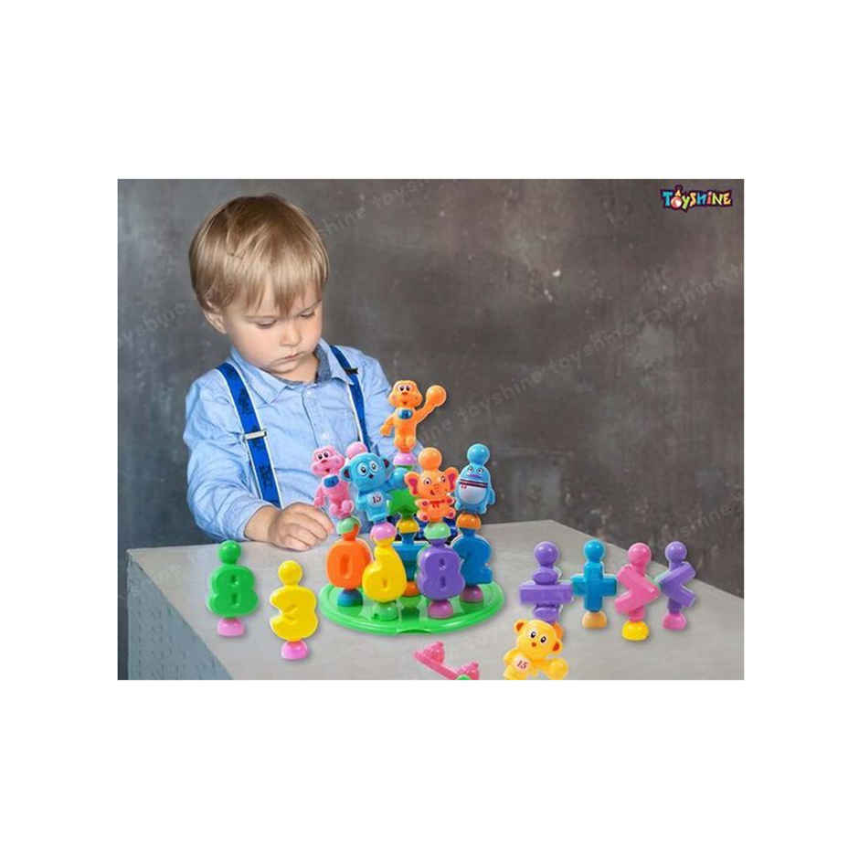 Toyshine 28 Pc Diy Alphabet Learning Blocks With Baseplate And Cartoon Figures