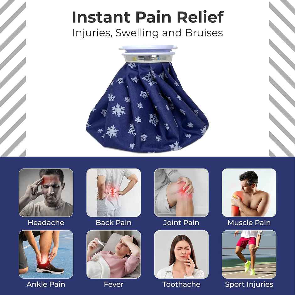 Boldfit Ice Bag For Pain Relief Cold For Cold Therapy - Blue Snowflake