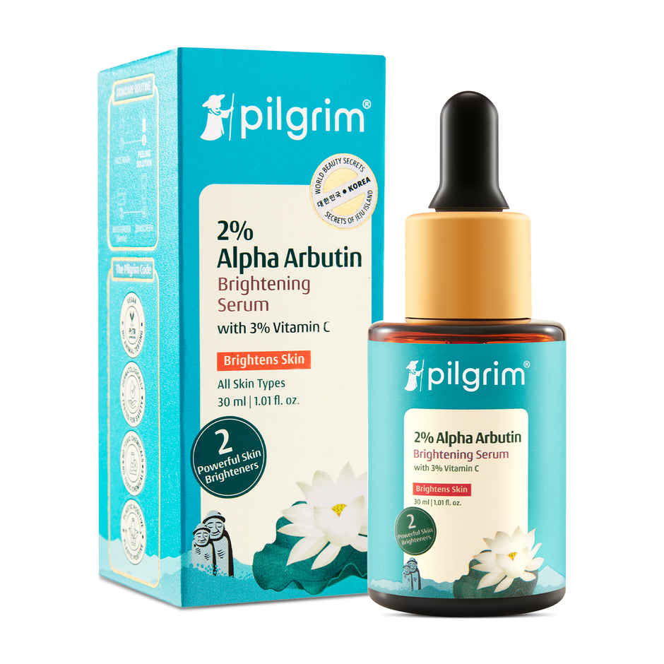 Pilgrim Brightening Skin Face Serum with 2% Alpha Arbutin & 3% Vitamin C