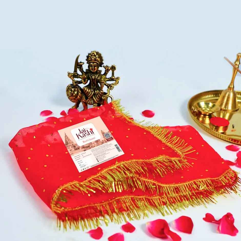 Jai Kashi Chunri - Red | 15 x 30 inch