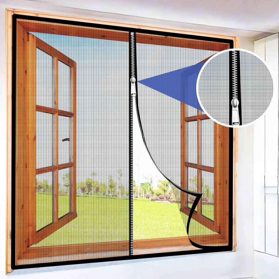 Mr. Right Stitched Mosquito Net For Window | Grey - 120 x 120 cm
