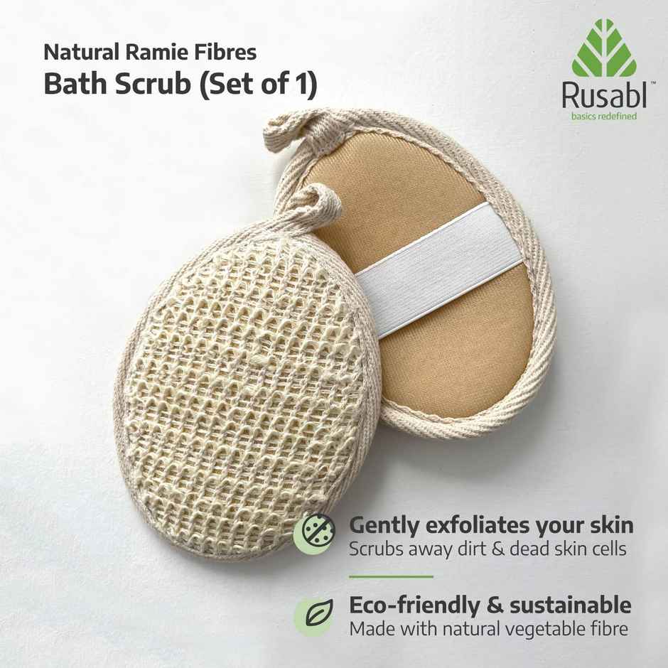 Rusabl Loofah with Natural Ramie Fibers - Oval