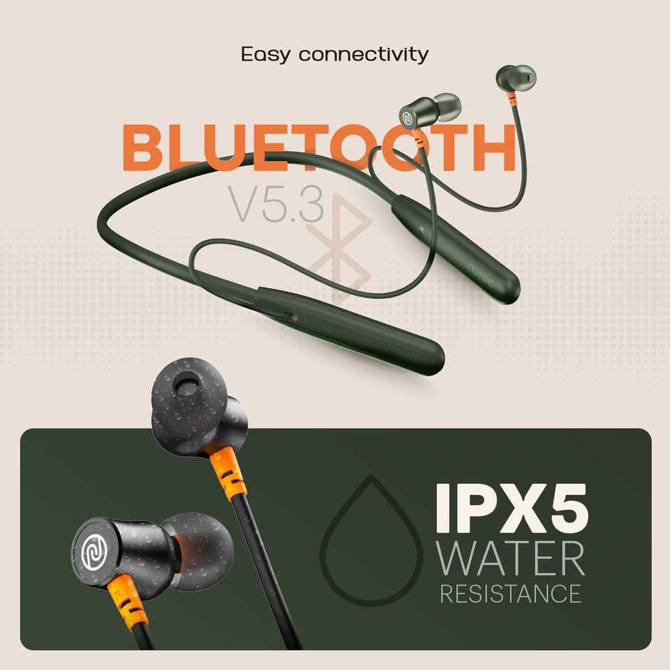 Noise Airwave Bluetooth Wireless Neckband Earphones with Mic - Midnight Blue