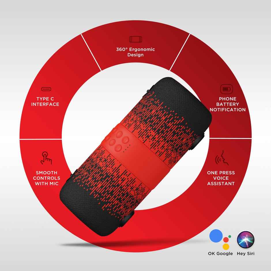 boAt Stone 1200 14W Bluetooth Speaker with Upto 9 Hours Battery, RGB LEDs, IPX7 and TWS Feature - Black Raptor 