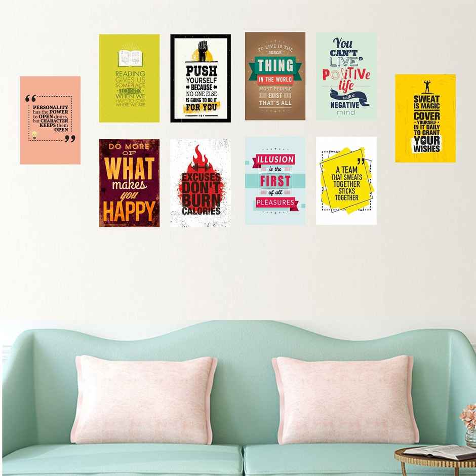 Paper Plane Design Wall Posters For Office Decor | Set of 10 | Size | 12 Inch x 18 Inch | D24