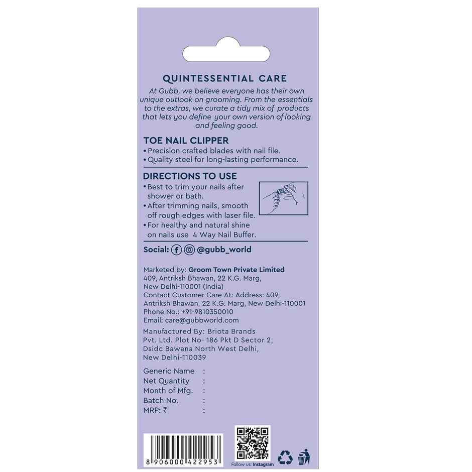 GUBB Toe Nail Clipper