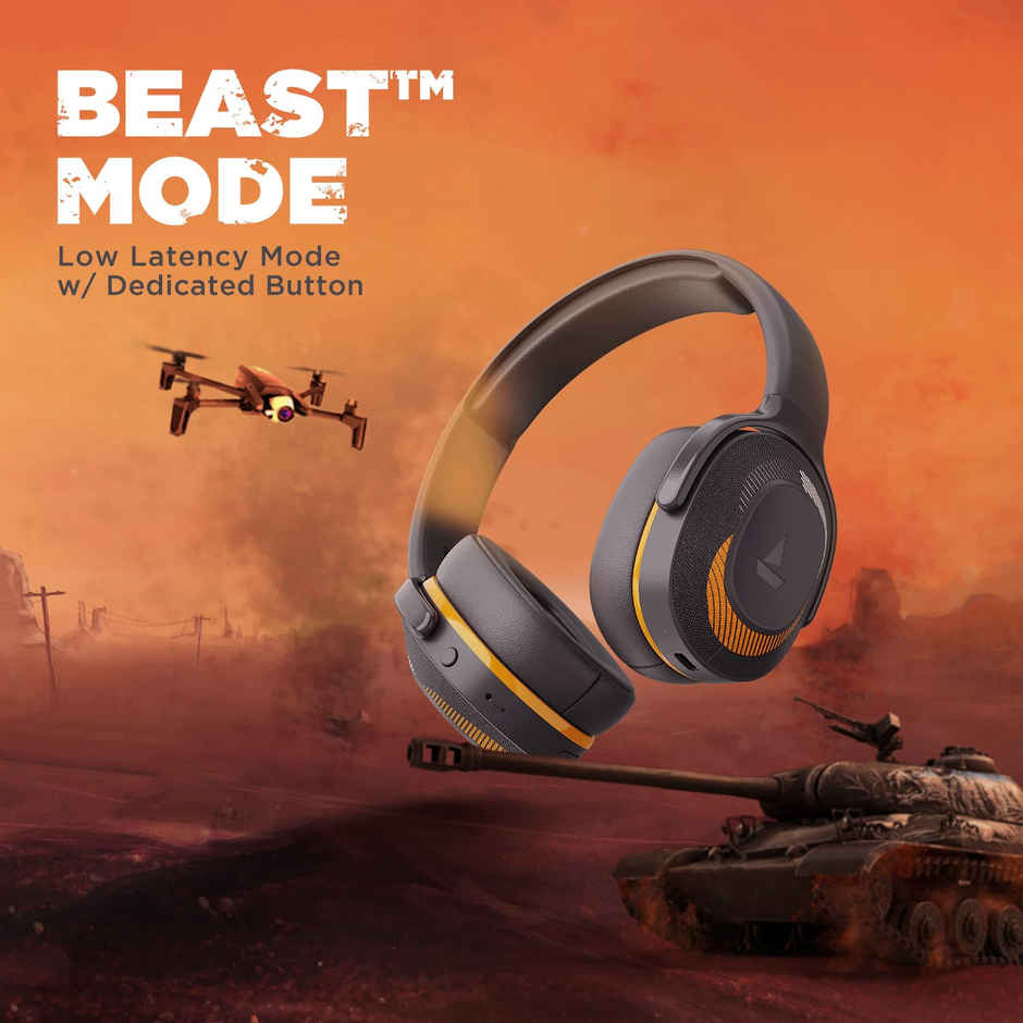 boAt Rockerz 425 Bluetooth Wireless On Ear Headphones Signature Sound, ENx Tech(Calm Orange)