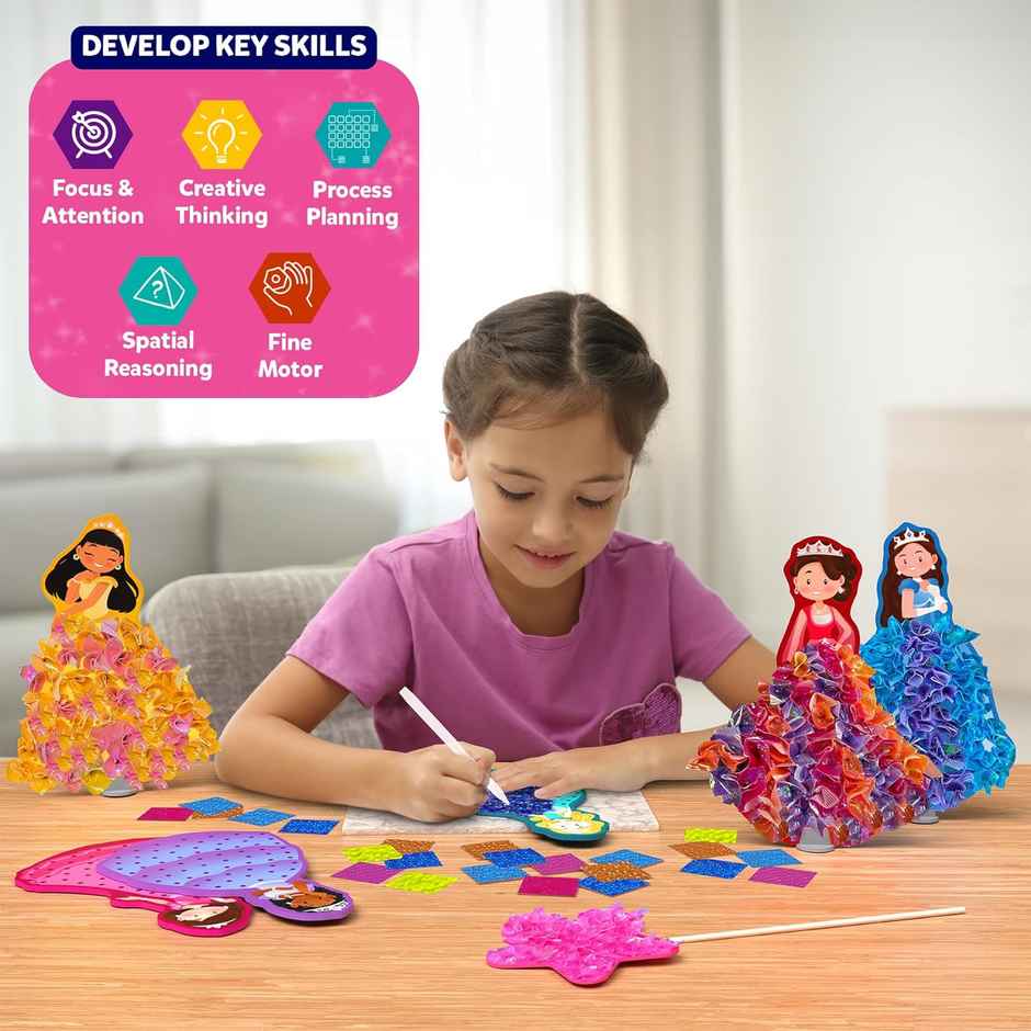 Skillmatics Poke In Art Craft Kit - Magical Princesses