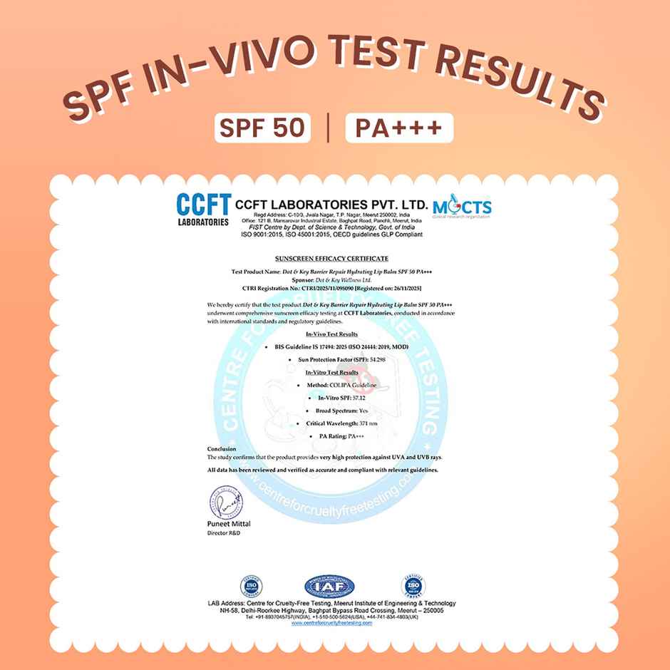 Dot & Key Barrier Repair Hydrating Lip Balm SPF 50 | Cocoa Nude