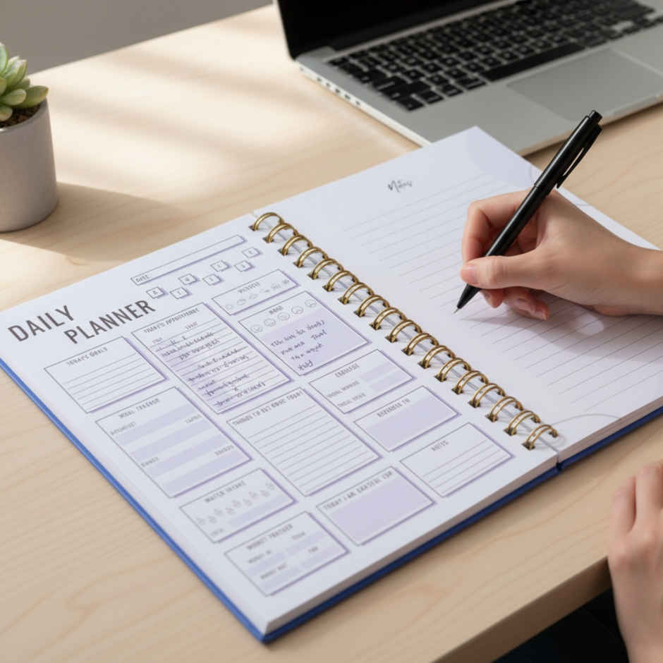 DRAWGUUD Undated Daily Planner Schedule To Do List Notebook | Daily Life Organizers Journal