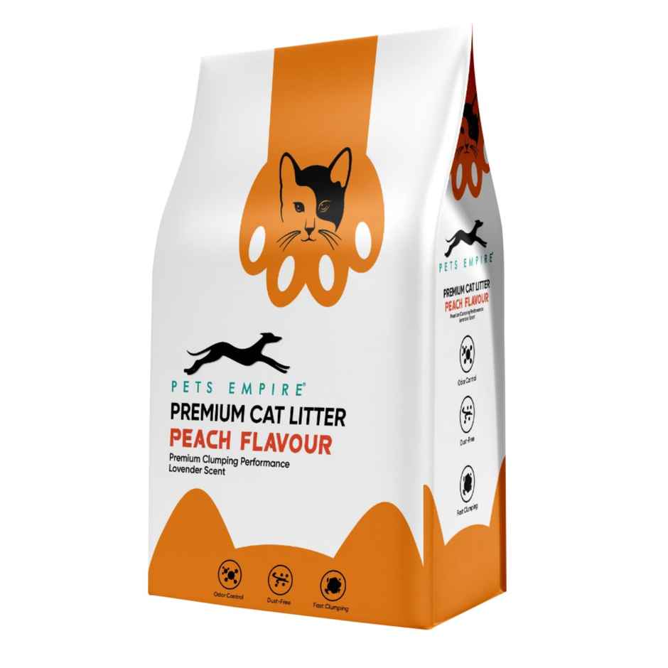 Pets Empire Peach Scent Natural Clay Ball Shape Bentonite Cat Litter