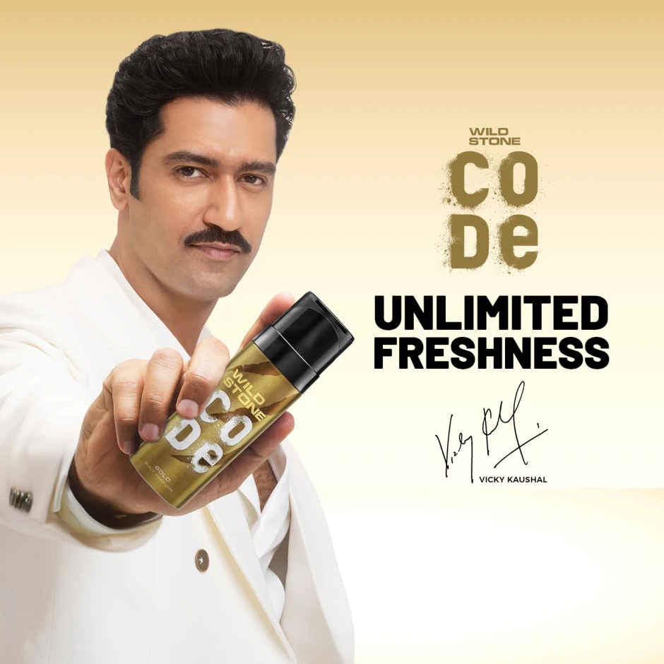 Wild Stone CODE Gold No Gas Deodorant for Men