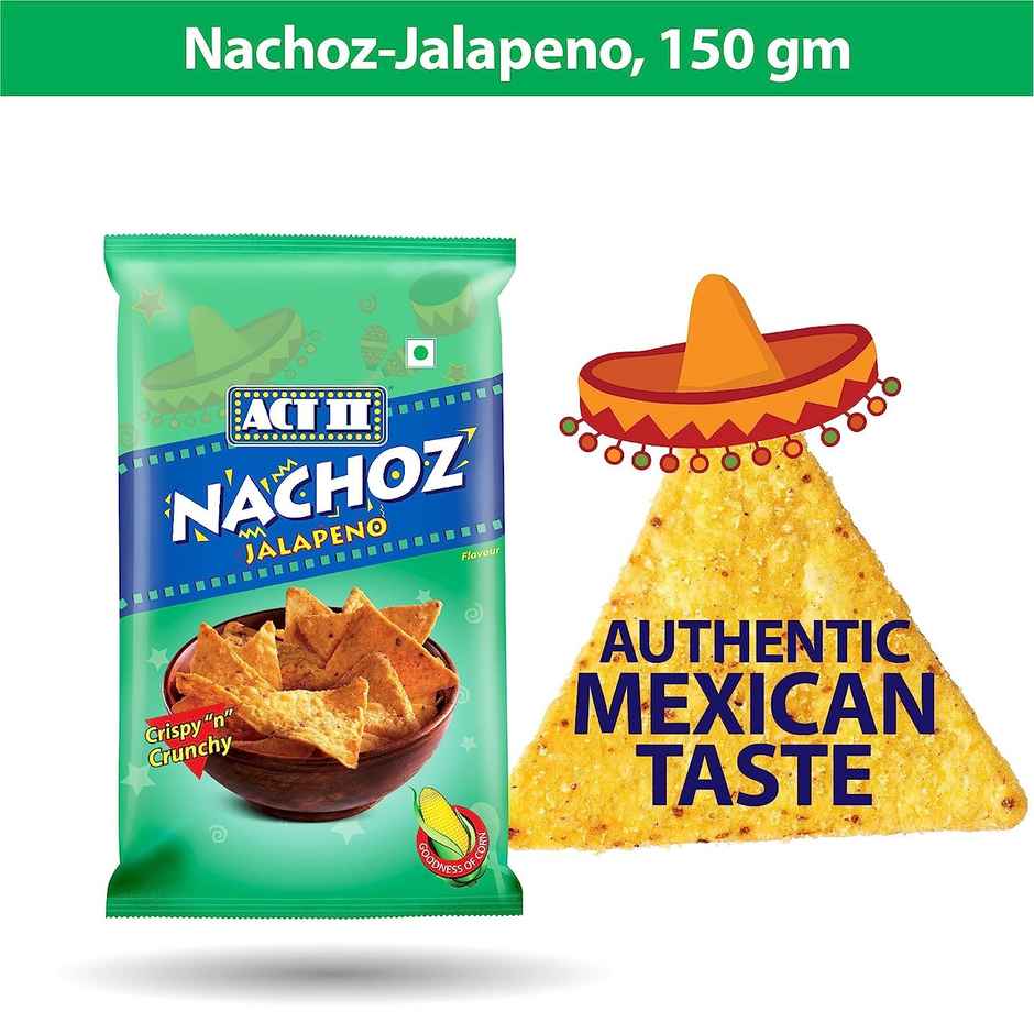 Act II Nachoz Jalapeno, Tortilla Chips, Ready to Eat Snacks