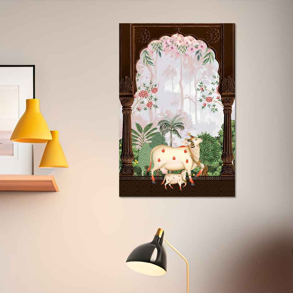 Paper Plane Design Indian Ethnic Traditional Wall Poster | Size 12 x 18 Inch | D95