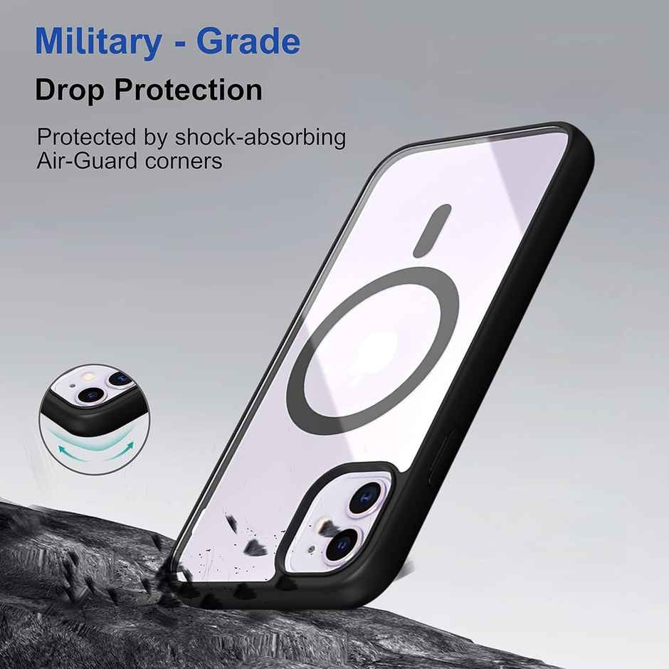 Iphone 12 Back Case | Hybrid - Black | MagSafe Compatible