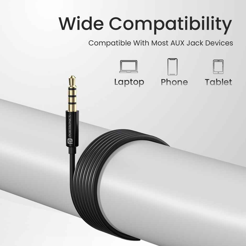 Portronics Conch Theta A in Ear 3.5mm Wired Earphones with In Line HD Mic, Powerful Audio (Black)