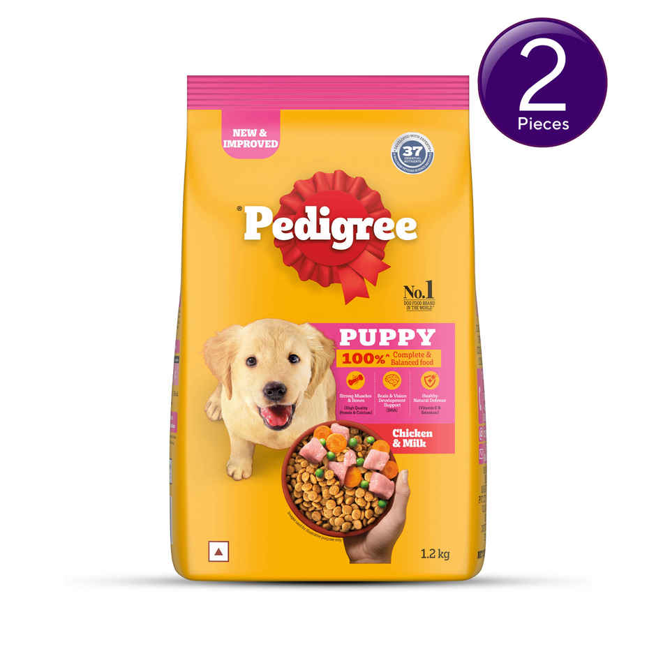 Pedigree Puppy Chicken & Milk Dry Dog Food Combo